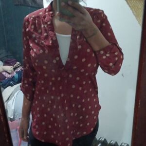 Modcloth Polkadot Tunic Top